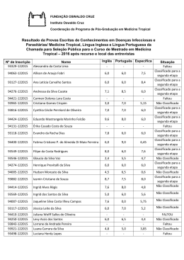 Resultado da Prova Escrita - Plataforma Siga