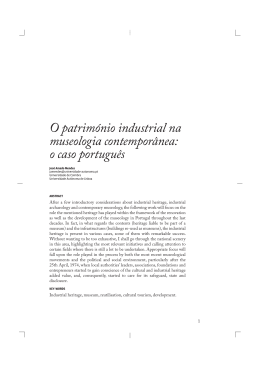 O patrim&oacute;nio industrial na museologia contempor&acirc;nea