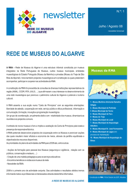 REDE DE MUSEUS DO ALGARVE A RMA