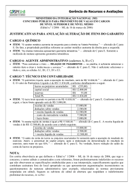 altera&ccedil;&atilde;o - CESPE / UnB