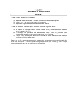 Gabarito das Provas Discursivas e Reda&ccedil;&atilde;o