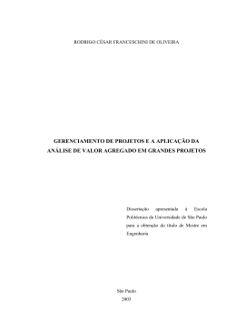 gerenciamento de projetos e a aplica&ccedil;&atilde;o da an&aacute;lise de valor