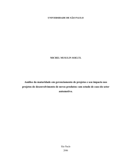 An&aacute;lise da maturidade em gerenciamento de projetos e seu impacto
