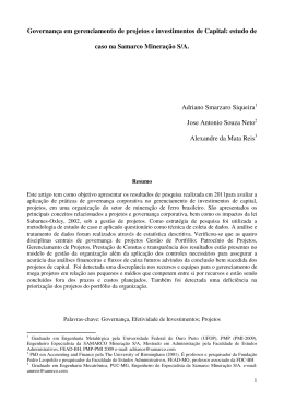 Governan&ccedil;a em gerenciamento de projetos e - PMI-GO