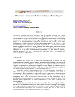 A Rela&ccedil;&atilde;o entre o Gerenciamento de Projetos e o