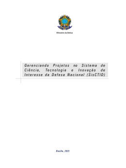 Gerenciando Projetos no Sistema de Ci&ecirc;ncia, Tecnologia e