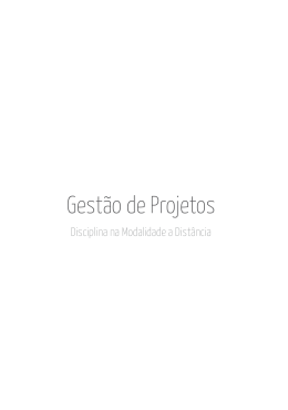 Gest&atilde;o de Projetos