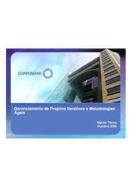 Gerenciamento de Projetos Iterativos e Metodologias