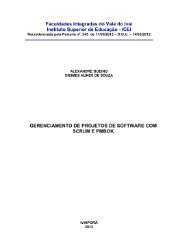 Gerenciamento de Projetos de Software com Scrum e