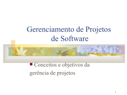Gerenciamento de Projetos de Software