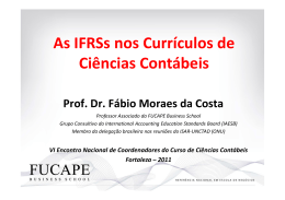 As IFRs nos Curr&iacute;culos de Ci&ecirc;ncias Cont&aacute;beis