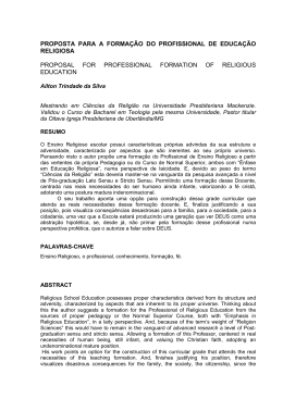 proposta para a formao do profissional de educao