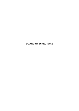 BOARD OF DIRECTORS