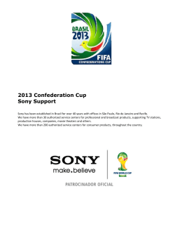 2013 Confederation Cup Sony Support