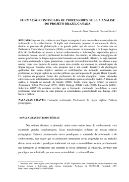 a analise do projeto brazil-canada