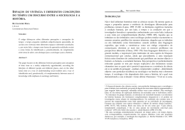 espa&ccedil;os de viv&ecirc;ncia e diferentes concep&ccedil;&otilde;es do tempo