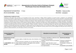 4&ordm; ano - Agrupamento de Escolas Ant&oacute;nio Rodrigues Sampaio