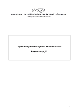 Apresentação do Programa Psicoeducativo Projeto assp_XL