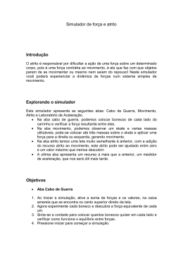 Simulador de for&ccedil;a e atrito Introdu&ccedil;&atilde;o Explorando o simulador