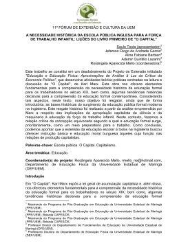 11&ordm; F&Oacute;RUM DE EXTENS&Atilde;O E CULTURA DA UEM A NECESSIDADE HIST&Oacute;RICA DA