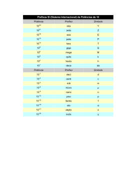 Tabela SI e EXERCÍCIOS 1 EMA