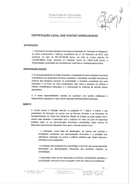 certificação legal das contas consolidadas