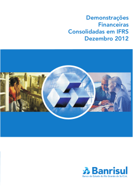 Demonstra&ccedil;&otilde;es Financeiras Consolidadas em IFRS