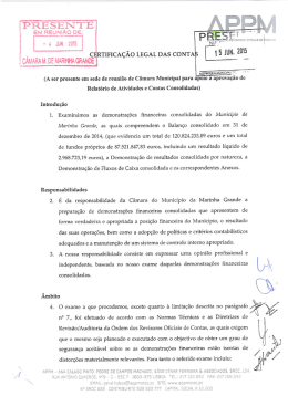 Certificação Legal das Demonstrações Financeiras Consolidadas