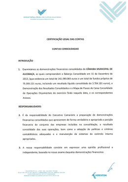 CERTIFICA&Ccedil;&Atilde;O LEGAL DAS CONTAS CONTAS CONSOLIDADAS