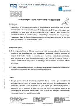 u OLIVEIRA, REIS 8: ASSOCIADOS, SROC, LDA. l