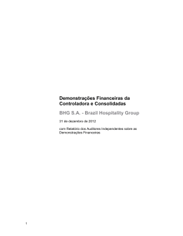 Demonstrações Financeiras Anuais Completas 2012