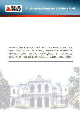 Orienta&ccedil;&otilde;es Gerais - Controladoria Geral do Estado