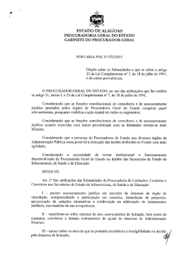 ESTADO DE ALAGOAS PROCURADORIA GERAL DO ESTADO