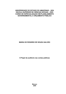 O Papel da Auditoria nas contas p&uacute;blicas