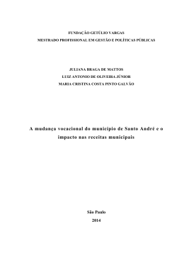 A mudan&ccedil;a vocacional do munic&iacute;pio de Santo Andr&eacute; e o impacto