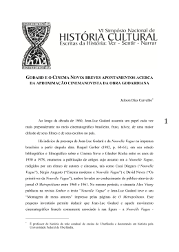 godard e o cinema novo - GT Nacional de Hist&oacute;ria Cultural