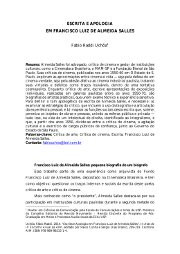ESCRITA E APOLOGIA EM FRANCISCO LUIZ DE ALMEIDA