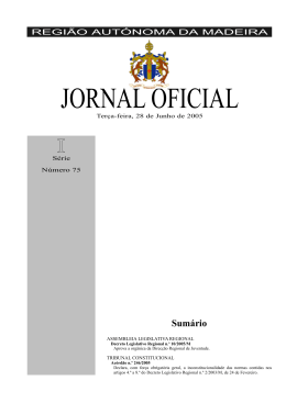 JORNAL OFICIAL - Governo Regional da Madeira