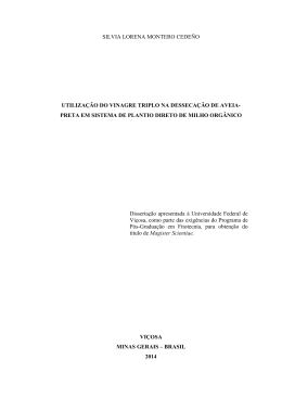 utiliza&ccedil;&atilde;o do vinagre triplo na desseca&ccedil;&atilde;o de - Locus