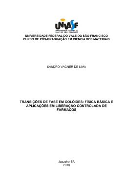 f&iacute;sica b&aacute;sica e aplica&ccedil;&otilde;es em libera&ccedil;&atilde;o controlada de f&aacute;rmacos
