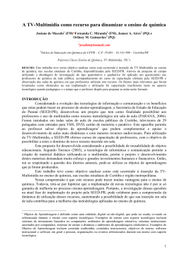 A TV-Multim&iacute;dia como recurso para dinamizar o ensino de