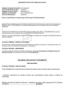 SINDIPAR x SINDICATO DOS EMPREGADOS DE FOZ DO IGUA&Ccedil;U