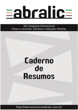 Caderno de Resumos - XIV Congresso Internacional da Associação