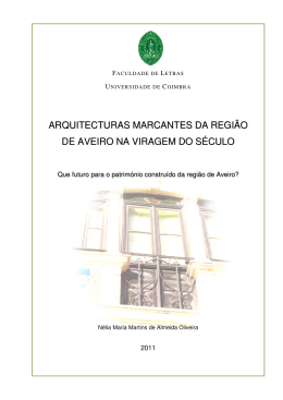 arquitecturas marcantes da regi&atilde;o de aveiro na
