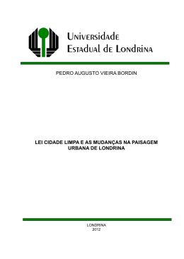 lei cidade limpa e as mudan&ccedil;as na paisagem urbana de londrina
