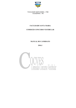 faculdade santa maria comiss&atilde;o concurso vestibular manual do