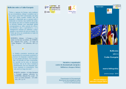 Reflexões União Europeia - Centro de Informação Europeia