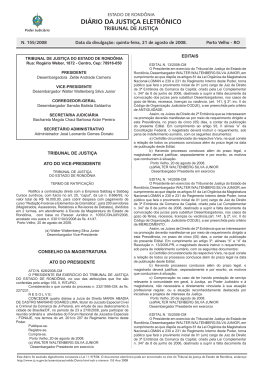 21 - Tribunal de Justi&ccedil;a de Rond&ocirc;nia