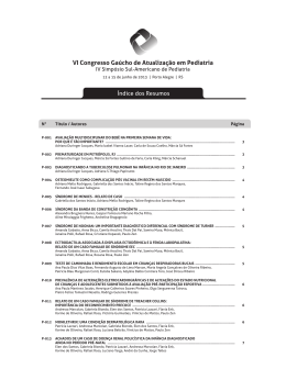 VI Congresso Ga&uacute;cho de Atualiza&ccedil;&atilde;o em Pediatria