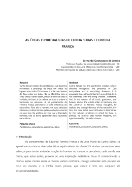 "AS &Eacute;TICAS ESPIRITUALISTAS DE CUNHA SEIXAS E FERREIRA